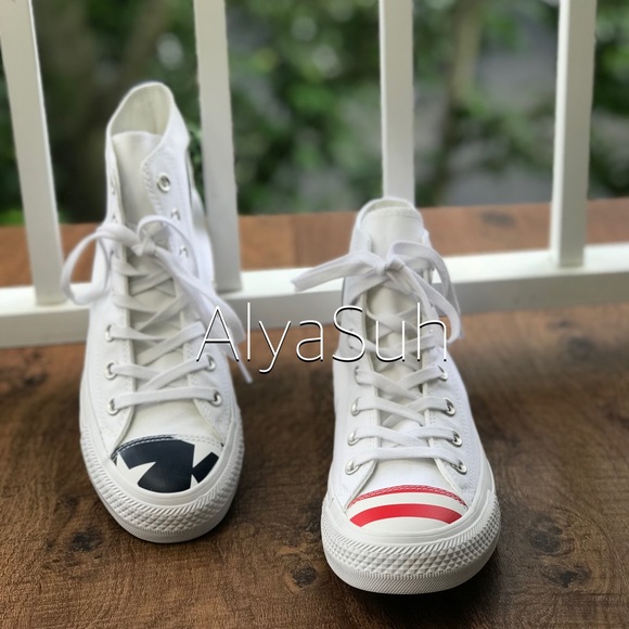 NWT Converse Ctas HI White/Navy/Red WMNS AUTHENTIC - Picture 2 of 7